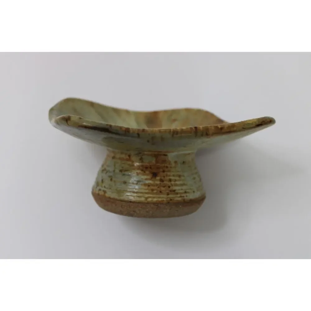 Studio Pottery Nature Dish Signed 